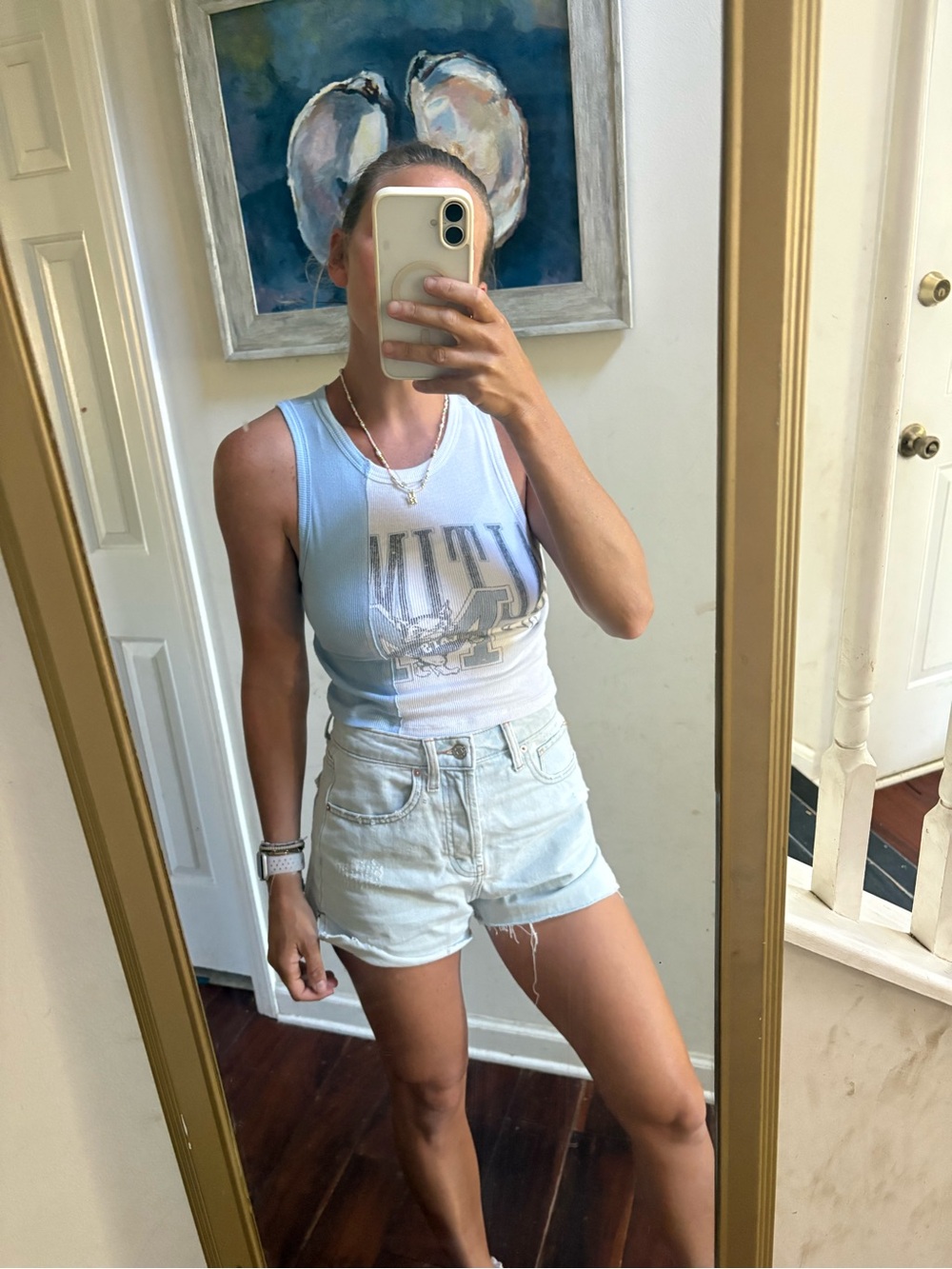 Hollister Light Blue Ribbed Crewneck Tank